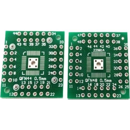 10PCS 0.5mm QFP44 LQFP48 QFN44 QFN48 turn DIP44 DIP Adapter plate