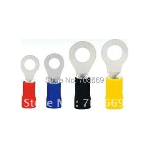 1000pcs Red 22-16 AWG 0.5-1.5mm Insulated Ring Terminal Connector RV1.25-6