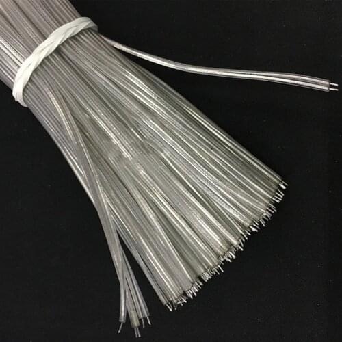 1000pcs Transparent cable 25CM out diameter 1.3MM 2P 250MM parallel wire electronic connecting wire welding cable