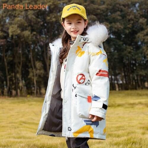 2021 Brand Kids Warm Jackets for Girl Boy 80% White Duck Down Coats Kids Outerwear Fashion Print Thicken Outfit Teenage Snowsuit