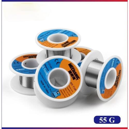 55g MECHANIC HX-100 Sn/Pb Rosin Core 183 degree Melting From 0.2mm-1.0mm Solder Wire Welding Flux Iron Cable Reel