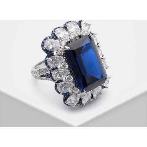 Amorita boutique 925 Rectangular full drill design ring