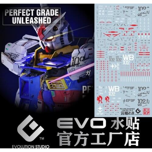 EVO PG 1/60 RX78 RX782 Yuanzu Gundam 2.0 PGU Yuanzu Fluorescent water stickers without model toys