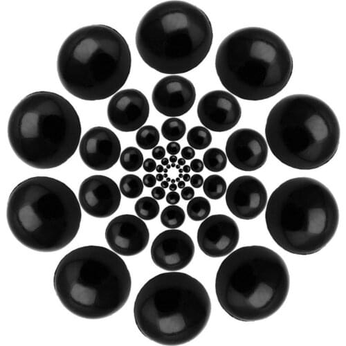 100Pcs 3-12mm Black DIY Toys Eyes Safety Eyes For Bear Doll Animal Puppet DIY Crafts Accessories