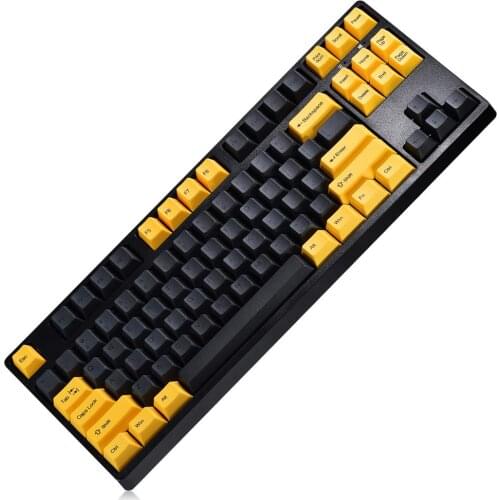 GANSS Mechanical Gaming Keyboard with Cherry MX Speed Silver Switch - Fastest & Linear - Tenkeyless 87 Keys Color Mixing PBT Key