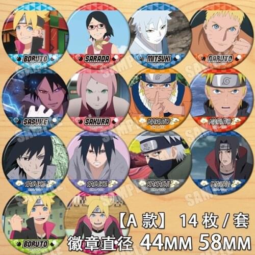 Sasuke Kakashi Sakura Badge Brooch Acrylic Pins 58mm Buttons
