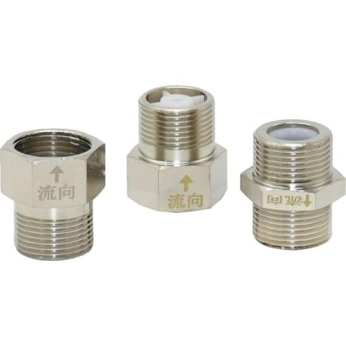 Brass 3/4" Thread Check Valve Connector Tap One-Way Water Connector Non-Return Valve For Water Tank Water Heater Toilet 1PCS