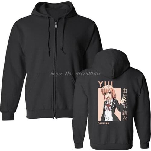 My Youth Romantic Comedy Is Wrong, As I Expected hoodie Graphic Yui Yuigahama Oregairu SNAFU Card Anime Men Hooded Hoodies