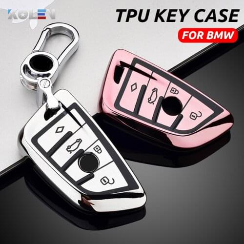 Soft TPU Car Remote Key Case Cover Protective Shell Fob For BMW 1 3 5 7 Series X1 X3 X5 F15 X6 F16 F10 F30 G30 F48 F39 E53 E39
