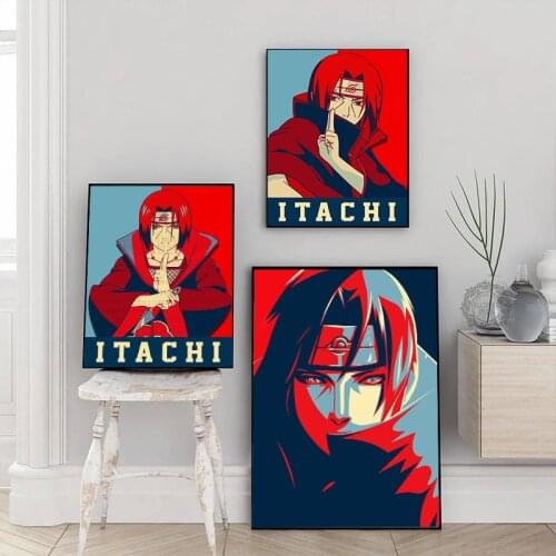 Naruto Itachi Canvas Print Painting Itachi Akatsuki Manga Wall Art Posters and Prints Dorm Living Room Bedroom Home Decoration