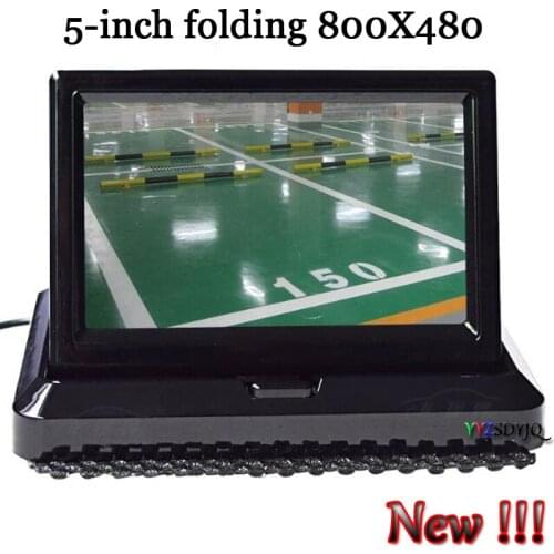 New !!! 5 Inch 800 x 480 TFT LCD Rearview Fold Monitor Vehicle Dashboard Monitor for Backup Car