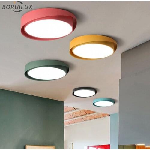 Colorful New Modern LED Ceiling Lights Indoor Lighting For Living Dining Room Bedroom Aisle Flats Lamps Luminaires With Remote