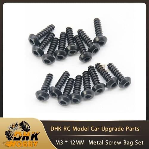 RC Car DHK 8384 8382 8135 Monster 1:8 Original Parts Accessories 8381-703 M3 * 12MM Metal Self-tapping Screw Bag Set