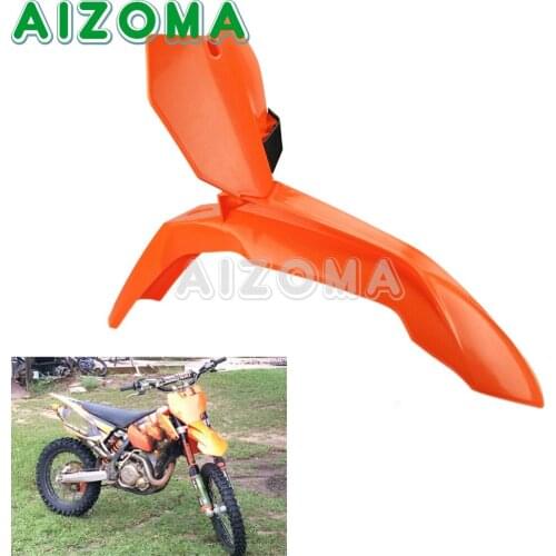 Enduro Motocross Front Fender Orange Number Plate for 85 125 250 300 350 450 500 XC SX SXF EXC SXS XCF EXC-F 2013-2016