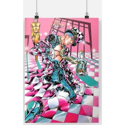 Under execution under jailbreak JoJos Bizarre Canvas Poster Painting Wall Art Decor Living Room Bedroom Decoration Prints