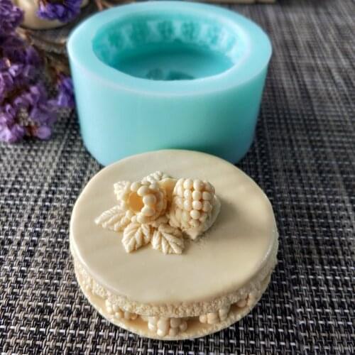 QT0156 PRZY Raspberry Fruit Cake Silicone Mold Soap Mould Handmade Soap Making Molds Candle Silicone Mold Resin Clay Moulds