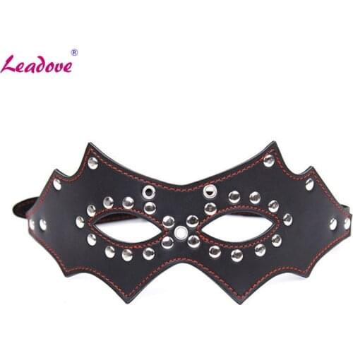 Sexy Lingerie Sex Mask Porn Lingerie Sexy Black Hollow PU Leather Mask Erotic Costumes Women Sexy Lingerie Hot Cosplay Eye Masks