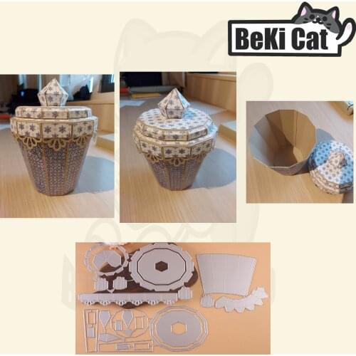 Cutting dies Elegant Desk Bin or Pot Cutting die set Stencils for DIY Scrapbooking photo album Decorative DIY Paper Cards