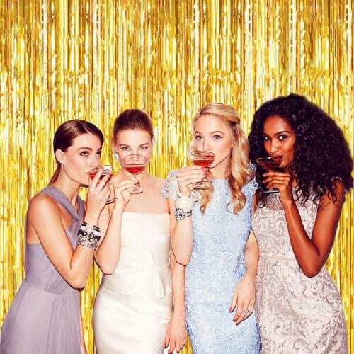 3 Packs 1X2M Fringe Curtains Photo Booth Props for Birthday Bridal Shower Baby Shower Holiday Celebration Party Decorations