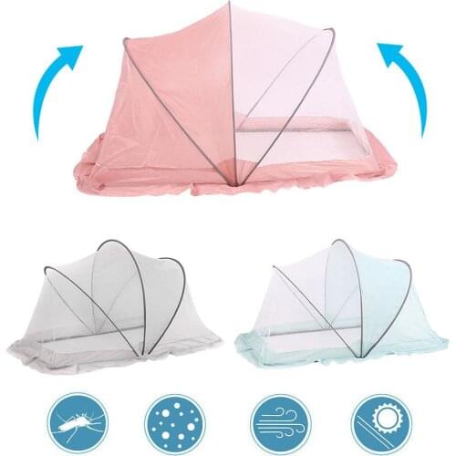 Foldable Baby Mosquito Net Cover Baby Anti-Fall Mosquito Cover Yurt Child BB Newborn Children Bed Mosquito Net
