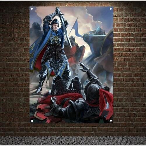 Ancient Military Poster Wall Sticker Vintage Knights Templar Armor Banners Crusader Flags Mural Canvas Painting Home Decor N5