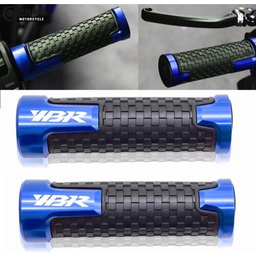 Universal 7/8 22mm CNC Aluminium Racing Motorcross Accessories Hand Grips Rubber Handle Bar For YAMAHA YBR125 05-14 YBR250 07-12