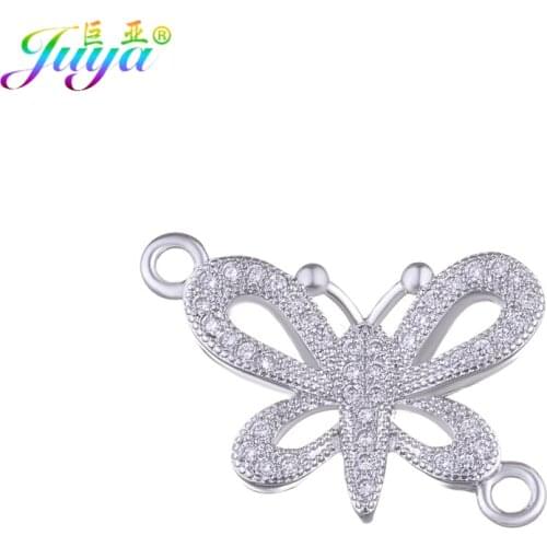 Women Jewelry Components Gold/Rose Gold Butterfly Charm Connector Accessories For Fashion Earrings Bracelets DIY Making