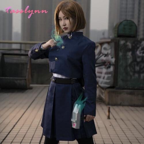 Anime Jujutsu Kaisen Kugisaki Nobara Cosplay Costume Women Outfits Fancy Suit Top Skirt Coat Halloween Carnival Uniforms Girl