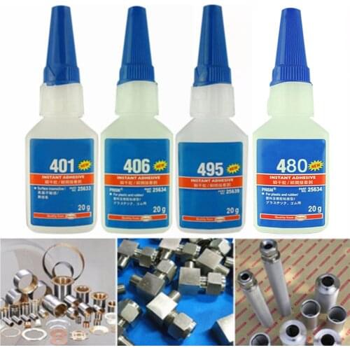 Instant Adhesive 20g Bottle For Plastic/Wood Super Glue Liquid Glue Strong Quick-drying For Office/School 406/480/403/495