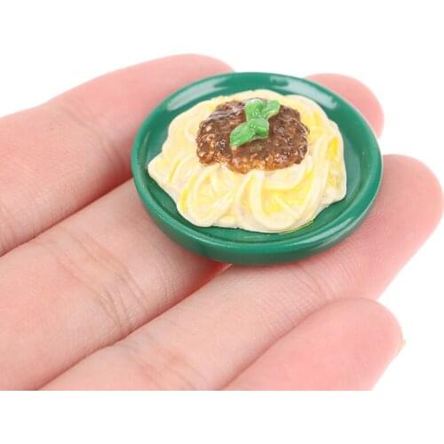 1PC 1:12 Mini Ature Dollhouse Noodles Syrup Bowl Mini Chinese Cuisine Pretend Play Food for Dollhouse Kitchen Toy