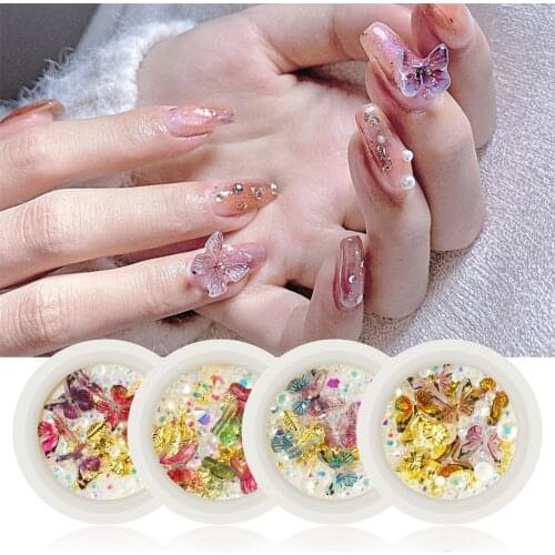 3D Nail art decorations Butterfly Shape Nail Flakes-Butterfly Shape Decoration Snowflake Flakes Polish Decor for Sequins