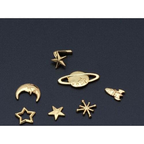 7 pieces of open frame multifunctional pendant jewelry making accessories filled with star universe epoxy resin filling