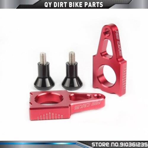 CNC Aluminum Rear Chain Adjuster Axle blocks wth Bike Stand For CRF CR125 250R CRF250R 250X 450R 450X Dirt Bike Motocross