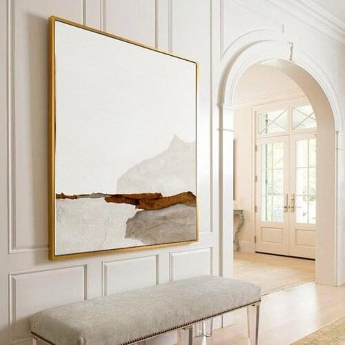 Large Original Painting Beige Abstract Painting Contemporary Oil Paintings Canvas Art Brown Painting Oversized Scandinavian Art