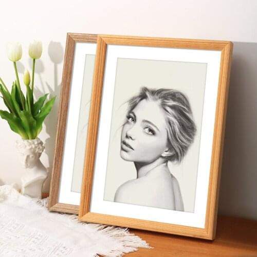 Wood Photo Frame Elegant Modern Living Room Wall Art Personalized Gift Photo Frames Gallery Marco De Fotos Home Decoration DG50X