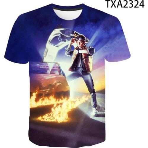 New Summer Fashion Back To The Future Printed 3D T Shirts Casual Men Women Children Short Sleeve Boy Girl Kids Streetwear Tops