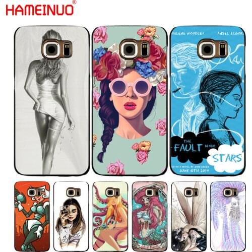 HAMEINUO The Girl With Wine Glass Design cell phone case cover for Samsung Galaxy S7 edge PLUS S8 S6 S5 S4 S3 MINI