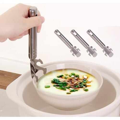 ILFML Kitchen Bowl Dish Clamp Anti-scald Bowl Holder Pot Pan Gripper Clip Cap Opener Hot Plate Clip Retriever Tongs Kitchen Tool