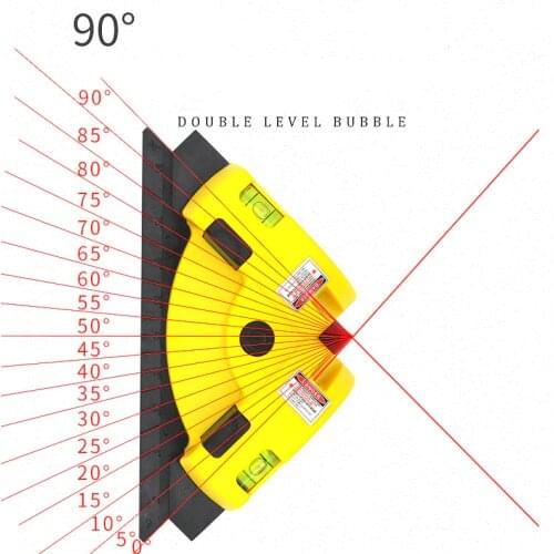Laser Line Projection Square Level Right Angle 90 Degree Measure Tool, Ceramic Tile Earth Wire Meter,Right Angle Infrared Level