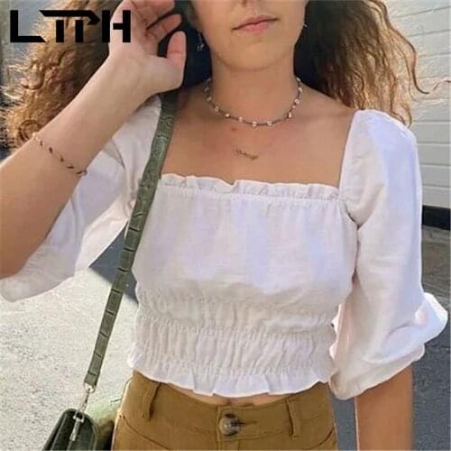 Женские белые рубашки LTPH China At AliExpress