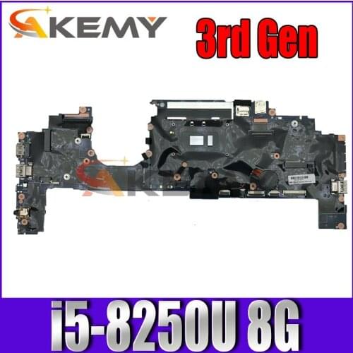 For Lenovo ThinkPad X1 Yoga 3rd Laptop Motherboard LRV3 17800-1 FRU;01YN226 01YN200 5B20V13390 CPU:I5 8250U 8G