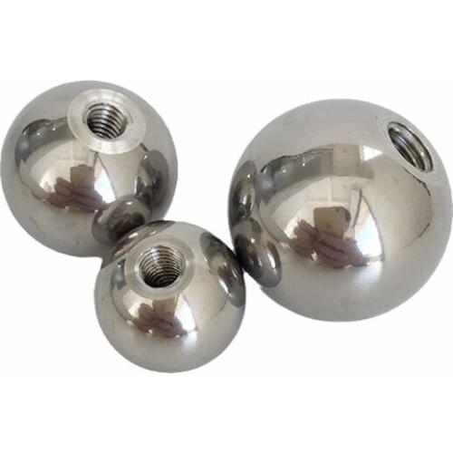 1pcs M10 diameter 35mm-60mm solid 304 stainless steel metric thread ball drilling tapping teeth bead grip hand nut