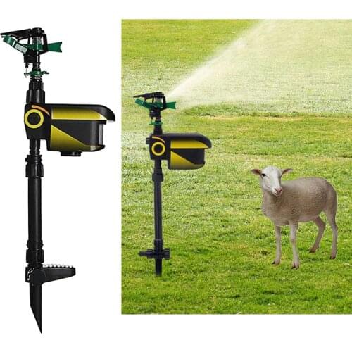 Motion Activated Water Animal Repeller,Safe Way of Scaring Away Wild Animals, Cats, Dogs, Birds, Squirrels, Sprinkler Metal