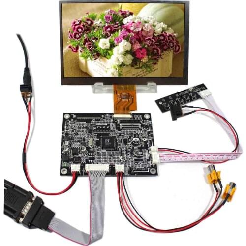 VGA+2AV Reversing LCD Controller Board With 7inch 1024x600 AT070TNA2 LCD Screen