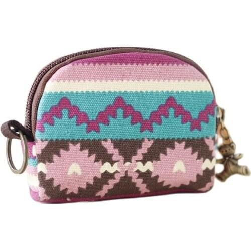 Womens Canvas Cartoon Printing Wallet Childrens Small Pouch Mini Money Bag Female Purse Carteira Feminina for Girls Boys