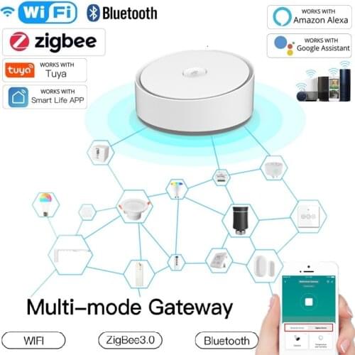 Tuya Multi-mode Gateway WiFi+Bluetooth+Zigbee Multi-protocol Communication Gateway Smart Life APP Work With Alexa Google Home