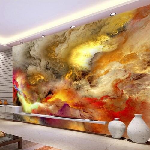 Modern Abstract Art Wallpaper 3D Colorful Clouds Photo Mural Wall Paintings Gallery Restaurant Cafe KTV Bar Creative Home Decor