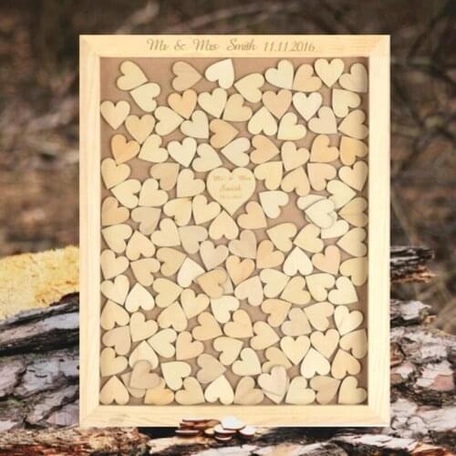 Wedding Guest Book Personalized Drop Box Engagement Guest Book, Colorful Drop Hearts Wedding Guest Book,Unique Wedding Gift