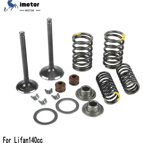 Motorcycle Intake Exhaust Valve Comp Springs Cotter Seal Assy For Lifan 125 140 150cc Horizontal Engines Dirt Pit Bike ATV Quad