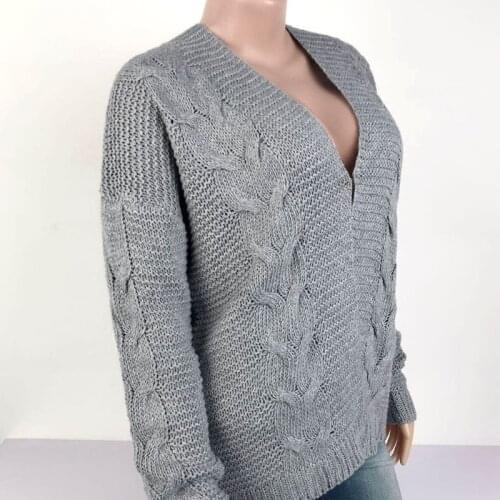 Women Long Sleeve Open Front Caridgan Braided Chunky Knit Short Sweater Outwear F3MD